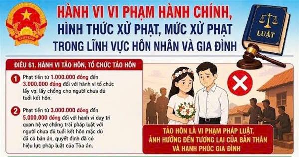 Một số quy định xử phạt vi phạm hành chính trong lĩnh vực hôn nhân và gia đình