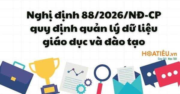 Nghị định số 88/2026/NĐ-CP ngày 28/3/2026 của Chính phủ: Quy định quản lý dữ liệu giáo dục và đào tạo