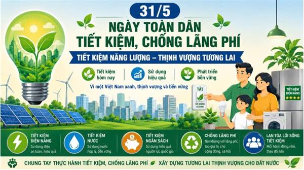 Ngày 31/5 hằng năm là Ngày toàn dân tiết kiệm, chống lãng phí