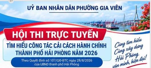 UBND thành phố Hải Phòng vừa ban hành Quyết định số 107/QĐ-BTC ngày 28/8/2026 về ban hành Thể lệ Hội thi trực tuyến tìm hiểu công tác cải cách hành chính thành phố Hải Phòng năm 2026.