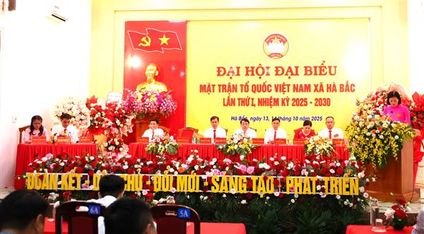 Khai mạc phiên thứ nhất, Đại hội đại biểu MTTQ Việt Nam xã Hà Bắc lần thứ I, nhiệm kỳ 2025-2030
