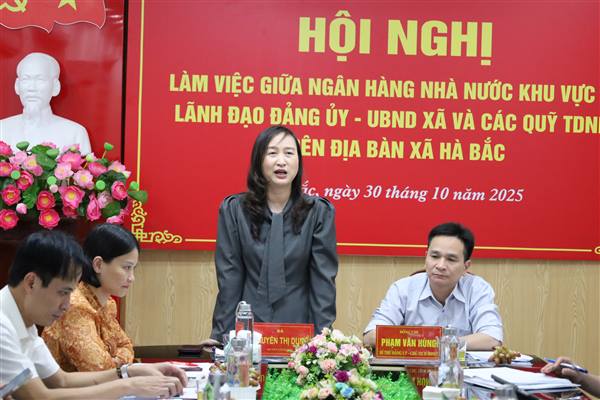 Ngân hàng Nhà nước khu vực 6 làm việc với lãnh đạo xã Hà Bắc và các Quỹ tín dụng nhân dân trên địa bàn