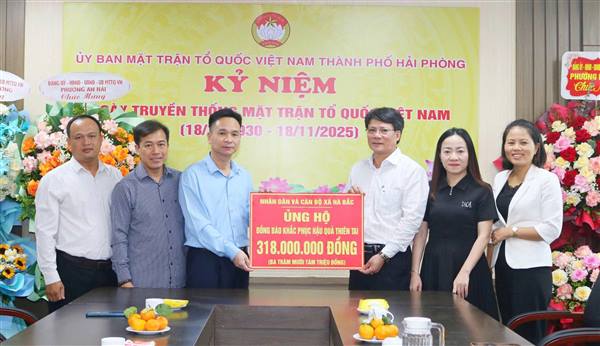 Xã Hà Bắc vận động được  318 triệu đồng ủng hộ các tỉnh bị thiệt hại do mưa, bão lũ năm 2025 gây ra