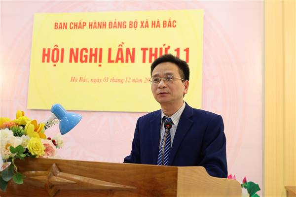    Ban Chấp hành Đảng bộ xã Hà Bắc tổ chức Hội nghị lần thứ 11