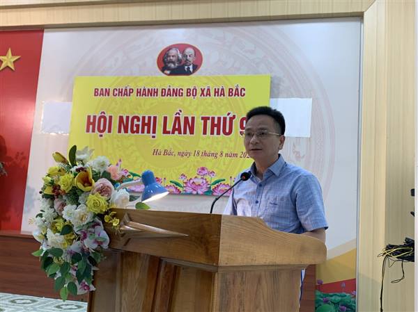 Ban chấp hành Đảng bộ xã Hà Bắc tổ chức hội nghị lần thứ 9