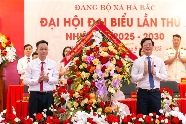 Đại hội đại biểu Đảng bộ xã Hà Bắc lần thứ I, nhiệm kỳ 2025-2030 diễn ra thành công tốt đẹp