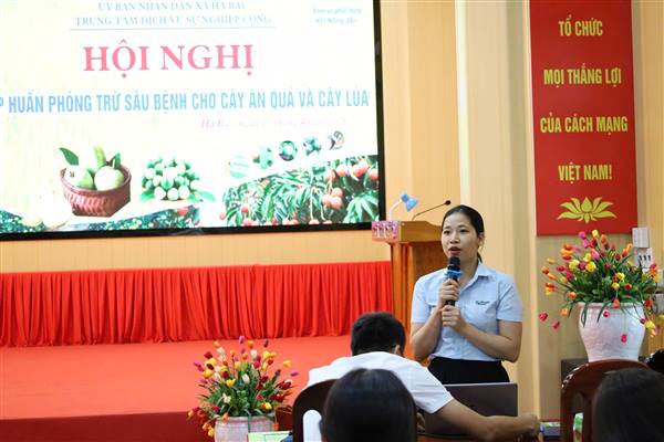 Hội nghị tập huấn phòng trừ sâu bệnh trên cây ăn quả và cây lúa