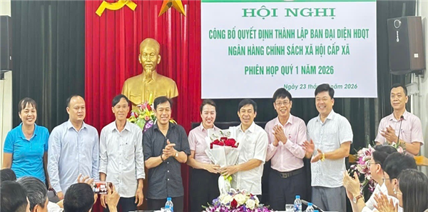 Hội nghị công bố Quyết định thành lập Ban Đại diện Hội đồng Quản trị Ngân hàng Chính sách xã hội xã Hà Bắc