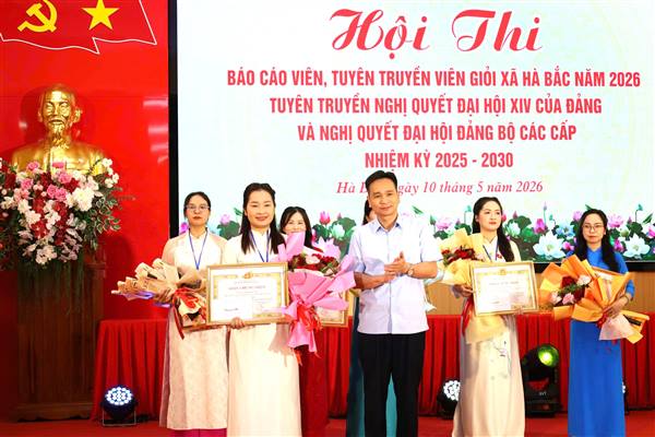 Xã Hà Bắc tổ chức thành công Hội thi Báo cáo viên, Tuyên truyền viên giỏi năm 2026