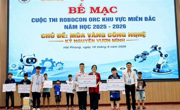 Đội Phoenix Robotic của Hải Phòng giành giải nhất bảng tại Cuộc thi Robocon ORC khu vực miền Bắc