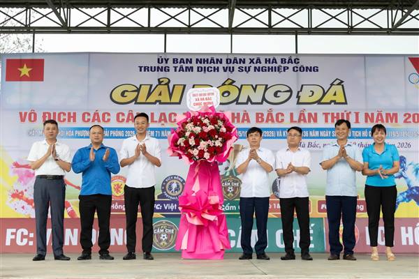Khai mạc Giải vô địch Bóng đá các câu lạc bộ xã Hà Bắc lần thứ I năm 2026