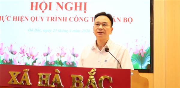 Ban chấp hành Đảng bộ xã Hà Bắc tổ chức Hội nghị cán bộ chủ chốt thực hiện quy trình về công tác cán bộ