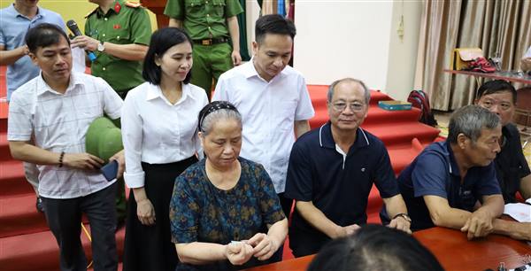 Công an xã Hà Bắc phối hợp thu nhận mẫu ADN thân nhân liệt sĩ