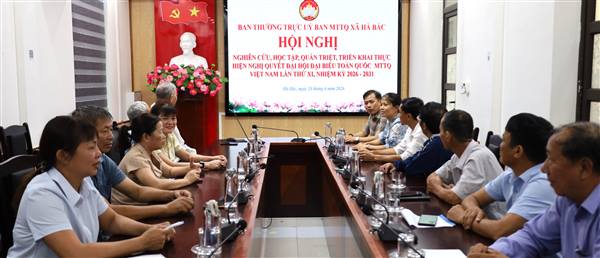 Xã Hà Bắc tham dự hội nghị quán triệt, triển khai thực hiện Nghị quyết Đại hội đại biểu toàn quốc MTTQ Việt Nam lần thứ XI