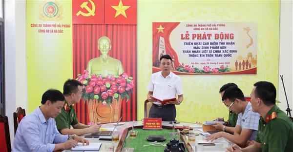 Xã Hà Bắc tham dự lễ phát động triển khai cao điểm thu nhận mẫu sinh phẩm ADN thân nhân liệt sĩ chưa xác định thông tin trên toàn quốc