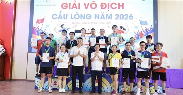 Xã Hà Bắc tổ chức thành công giải vô địch Cầu Lông năm 2026
