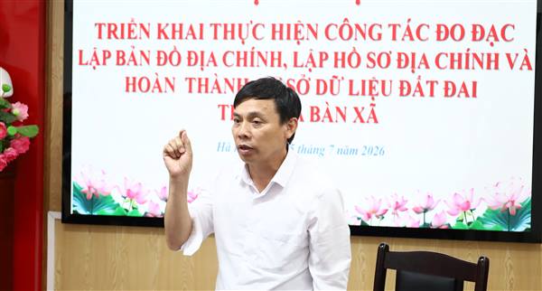Xã Hà Bắc tổ chức Hội nghị triển khai thực hiện công tác đo đạc, lập bản đồ địa chính, lập hồ sơ địa chính và hoàn thành cơ sở dữ liệu đất đai
