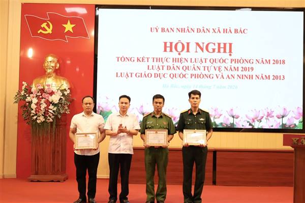Xã Hà Bắc tổng kết thi hành Luật Quốc phòng, Luật Dân quân tự vệ và Luật Giáo dục quốc phòng và an ninh