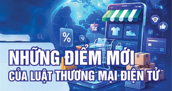 Infographic những điểm mới của Luật Thương mại điện tử 2025 và Quyền lợi người tiêu dùng.