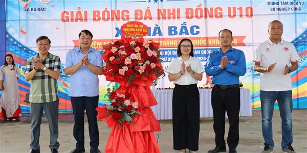 Khai mạc Giải bóng đá Nhi đồng U10 xã Hà Bắc năm 2026
