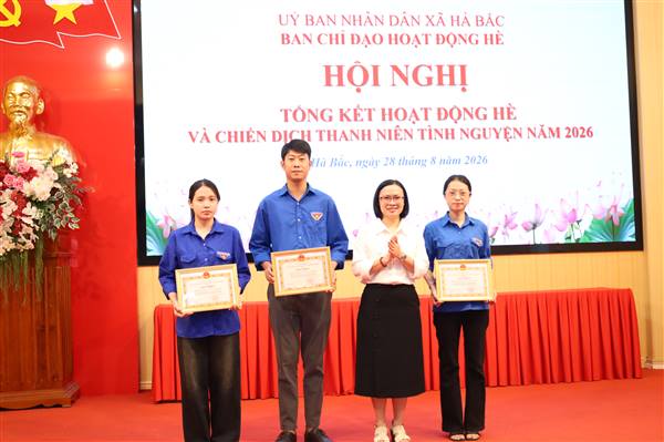 Xã Hà Bắc tổ chức tổng kết hoạt động hè và chiến dịch thanh niên tình nguyện năm 2026