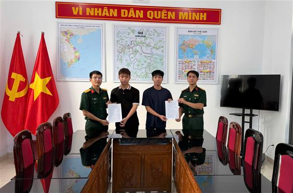Xã Hà Bắc có thêm 6 thanh niên viết đơn tình nguyện nhập ngũ năm 2027