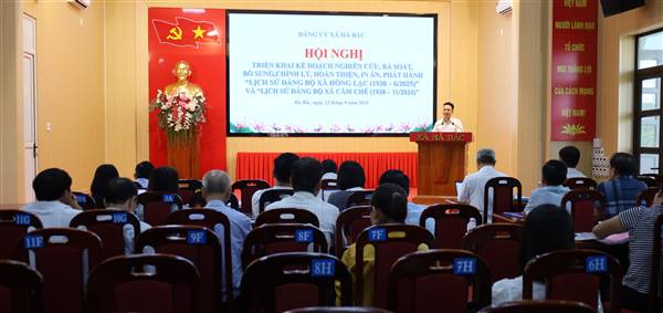 Xã Hà Bắc triển khai biên soạn, xuất bản Lịch sử Đảng bộ xã Hồng Lạc ( 1930-6/2025) và lịch sử Đảng bộ xã Cẩm Chế ( 1930-11/2024) 