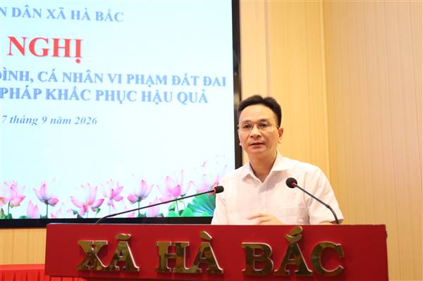 Xã Hà Bắc tổ chức Hội nghị đối thoại với các hộ gia đình vi phạm đất đai chưa chấp hành khắc hậu quả