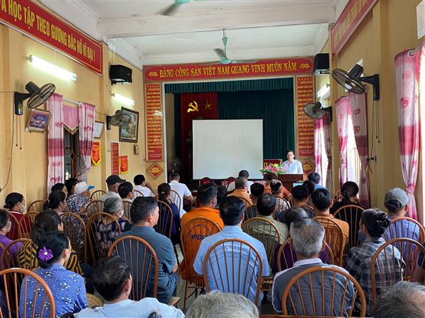 Xã Hà Đông tổ chức họp dân triển khai dự án nâng cấp, cải tạo tuyến đường từ cầu Thiệu Mỹ đến hầm chui cao tốc