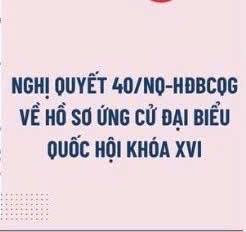 Ngày 29/9/2025, Hội đồng bầu cử quốc gia ban hành Nghị quyết số 40/NQHĐBCQG về quy định mẫu văn bản hồ sơ ứng cử và việc nộp hồ sơ ứng cử; nội quy phòng bỏ phiểu trong công tác bầu cử đại biểu Quốc hội khóa XVI và đại biểu Hội đồng nhân dân các cấp nhiệm kỳ 2026-2031