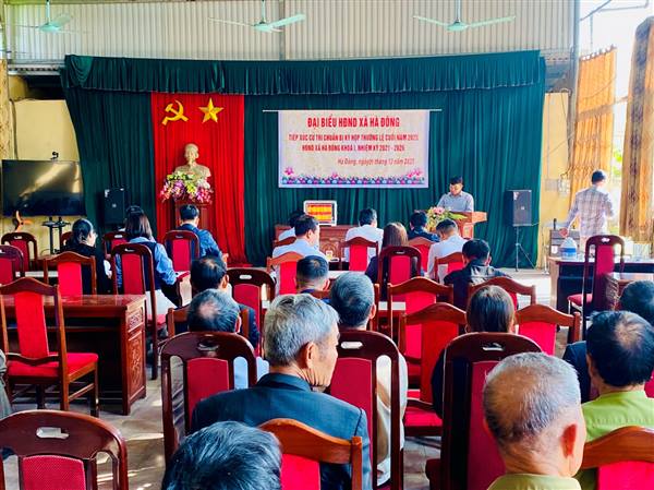 Tổ chức hội nghị tiếp xúc cử tri 9 thôn trên địa bàn xã Thanh Quang cũ