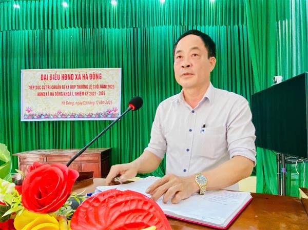 Tổ đại biểu số 2 HĐND xã Hà Đông tiếp xúc cử tri 3 thôn Tiên Kiều, Nhan Bầu và Lập Lễ