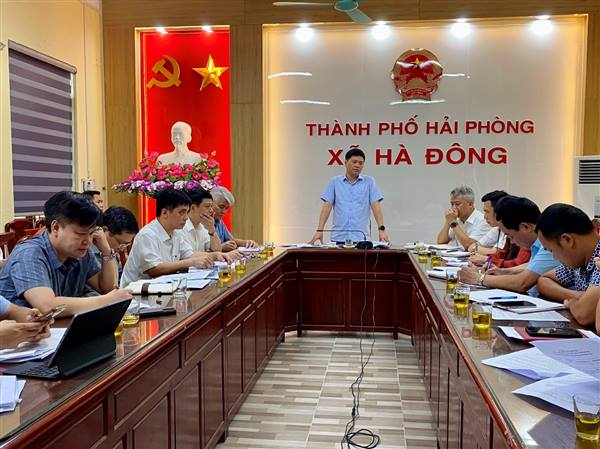 Đoàn công tác thành phố kiểm tra việc vận hành chính quyền hai cấp tại xã Hà Đông