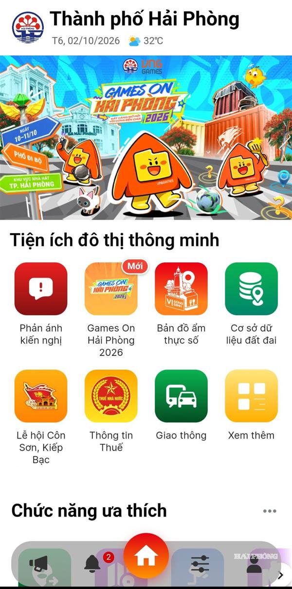 Smart Hải Phòng tích hợp Games ON Hải Phòng 2026 và THP On
