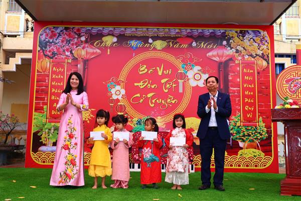 Trường Mầm non Thanh Quang rộn ràng chương trình “Bé vui đón Tết” Xuân 2026
