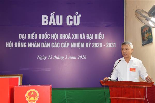 Xã Hà Đông tổ chức diễn tập Khai mạc bầu cử Quốc hội và HĐND các cấp, nhiệm kỳ  2026 - 2031