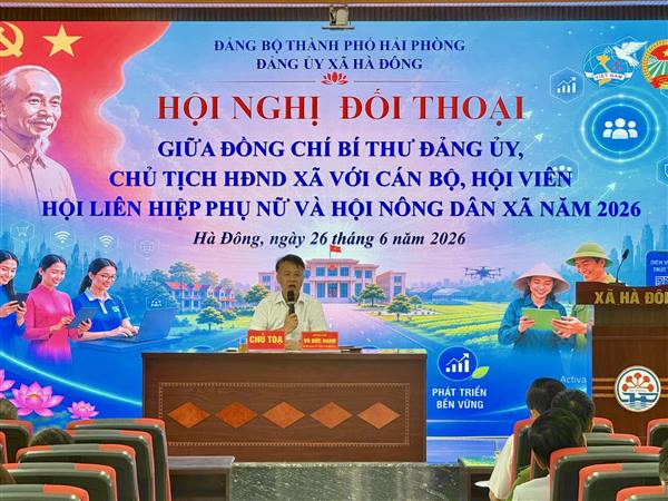 Xã Hà Đông tổ chức hội nghị đối thoại giữa người đứng đầu cấp ủy với hội viên Phụ nữ, Nông dân 