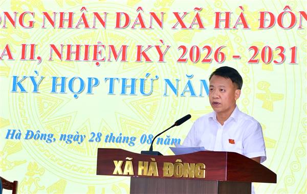 HĐND xã Hà Đông tổ chức Kỳ họp thứ 5, kỳ họp chuyên đề