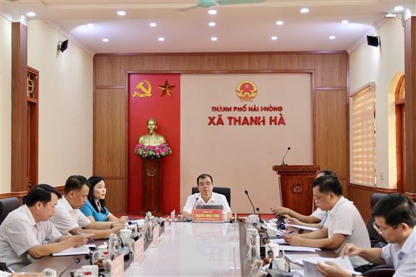 Phó Chủ tịch UBND thành phố Nguyễn Minh Hùng làm việc với các xã khu vực Thanh Hà