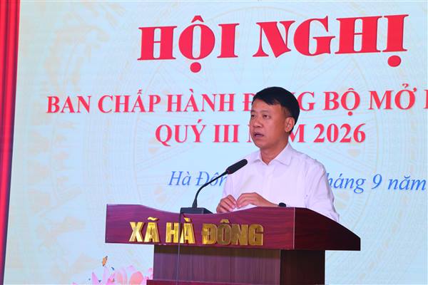 BCH Đảng bộ xã Hà Đông tổ chức hội nghị triển khai nhiệm vụ 3 tháng cuối năm