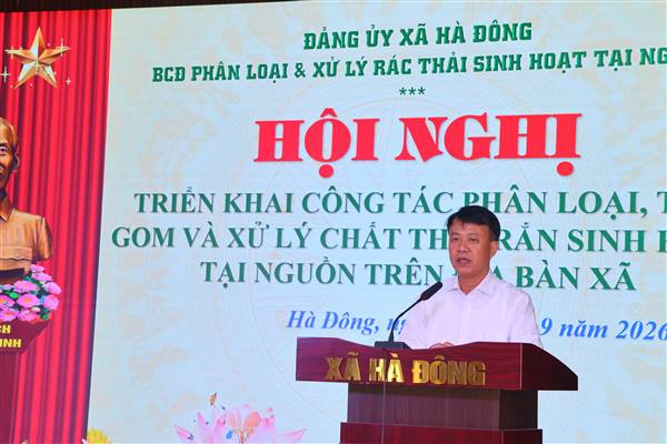 Xã Hà Đông yêu cầu phân loại rác thải sinh hoạt trước khi thu gom