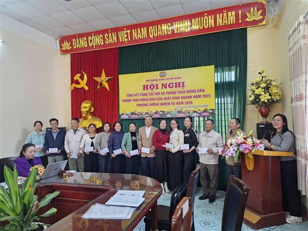 Ban Chấp hành Hội Nông dân xã Hà Nam  tổ chức  thành công Hội nghị tổng kết Phong trào Nông dân thi đua SXKD giỏi năm 2025.