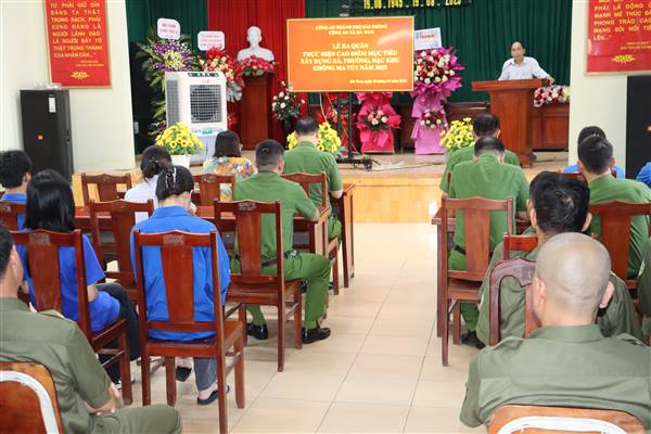 Công an xã Hà Nam tổ chức Lễ ra quân thực hiện cao điểm xây dựng xã, phường, đặc khu không ma túy năm 2025