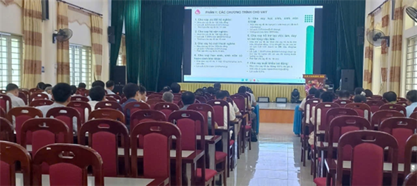 Phòng giao dịch NHCSXH Thanh Hà tập huấn nghiệp vụ ủy thác cho vay thông qua các tổ chức Chính trị - xã hội