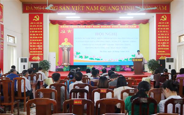 ĐẢNG BỘ XÃ HÀ NAM GIAO BAN CƠ SỞ, SƠ KẾT 1 NĂM THỰC HIỆN MÔ HÌNH CHÍNH QUYỀN ĐỊA PHƯƠNG 2 CẤP