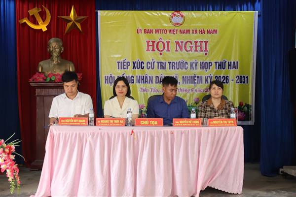 Xã Hà Nam tổ chức tiếp xúc cử tri trước kỳ họp thường lệ giữa năm 2026 HĐND xã, nhiệm kỳ 2026-2031