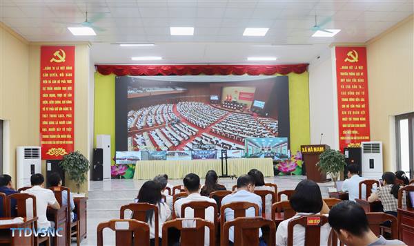 XÃ HÀ NAM THAM DỰ HỘI NGHỊ TOÀN QUỐC QUÁN TRIỆT, TRIỂN KHAI THỰC HIỆN NGHỊ QUYẾT HỘI NGHỊ TRUNG ƯƠNG 3