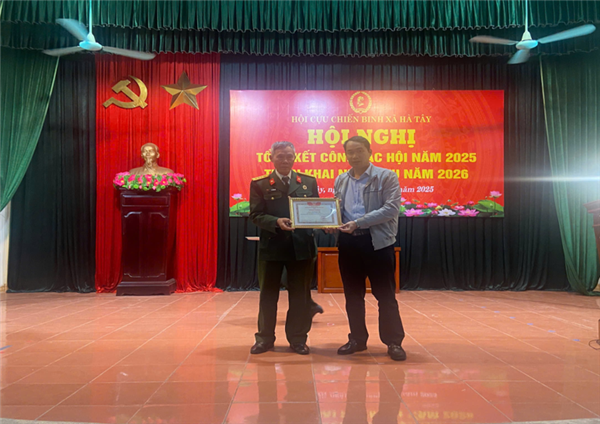 Hội Cựu chiến binh Xã Hà Tây tổng kết công tác năm 2025, phát động phong trào thi đua năm 2026