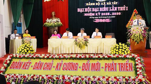 Phiên trù bị Đại hội đại biểu Đảng bộ xã Hà Tây lần thứ I, nhiệm kỳ 2025-2030