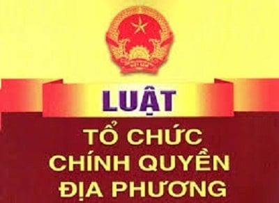 Luật tổ chức chính quyền địa phương